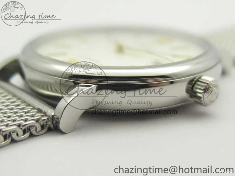MIROTIME 0701 Breathable Portofino IW356501 SS V3 MK 1:1 Best Edition White Dial Gold Markers On SS Mesh Bracelet MIYOTA 7197